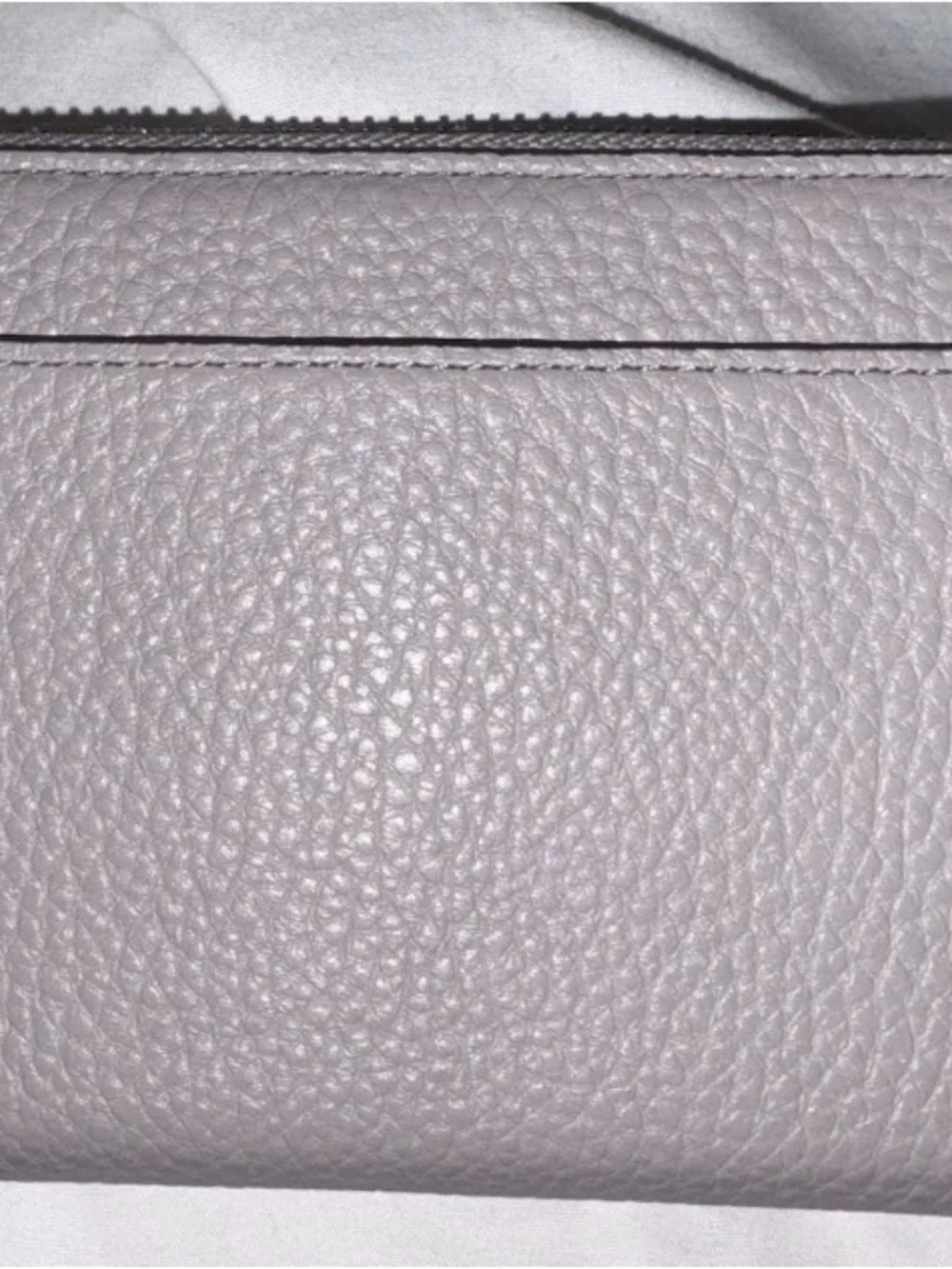 kate spade Light Gray Leather Zip Around Wallet